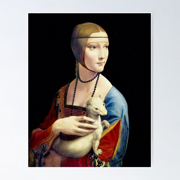Item preview, Lady with an Ermine (Portrait of Cecilia Gallerani) designed and sold by brushandframes.