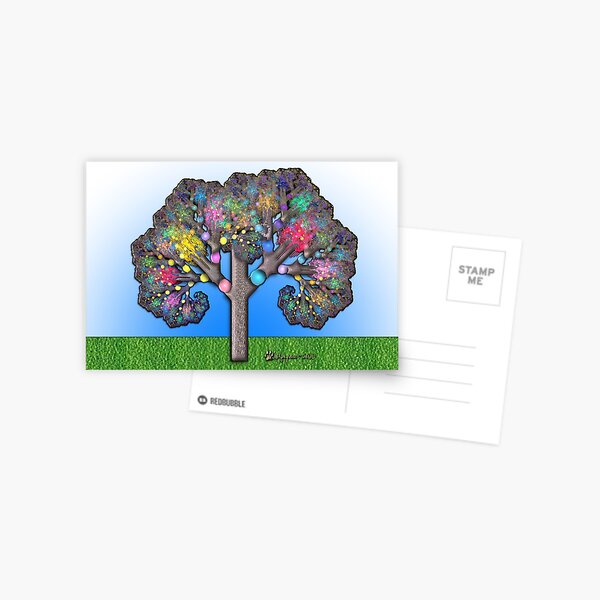 Fractal Tree Postcard