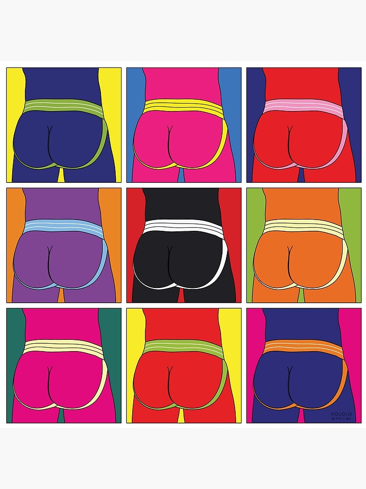 Thumbnail 4 of 4, Pillow, Pop Art Jockstrap Desire Nine designed and sold by kololo.