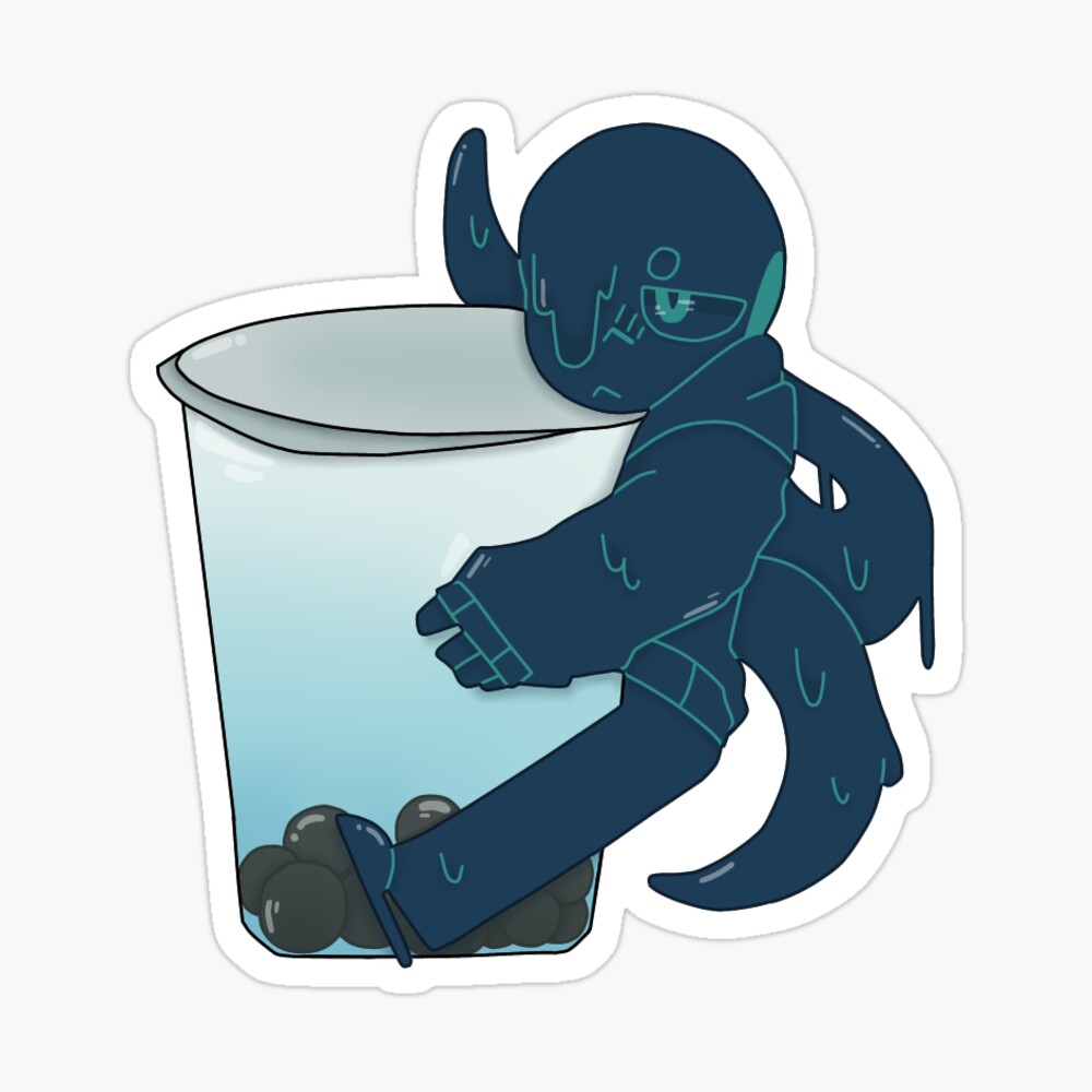 Nightmare sans, *sips judgingly* Sticker for Sale by Nova-R