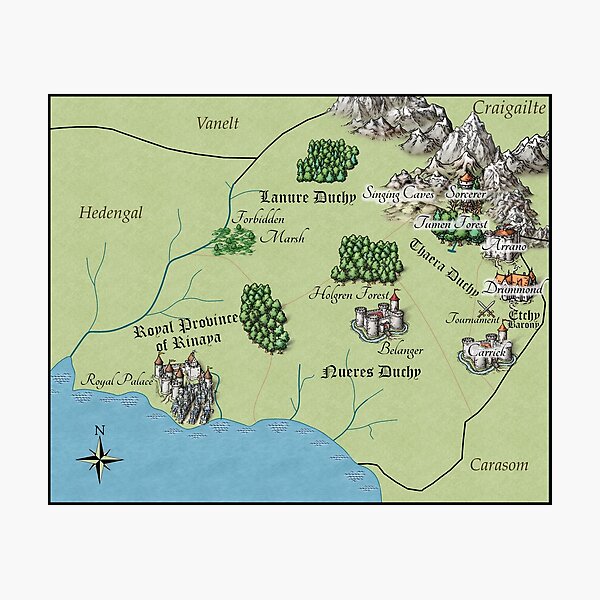 Monparth Map Photographic Print