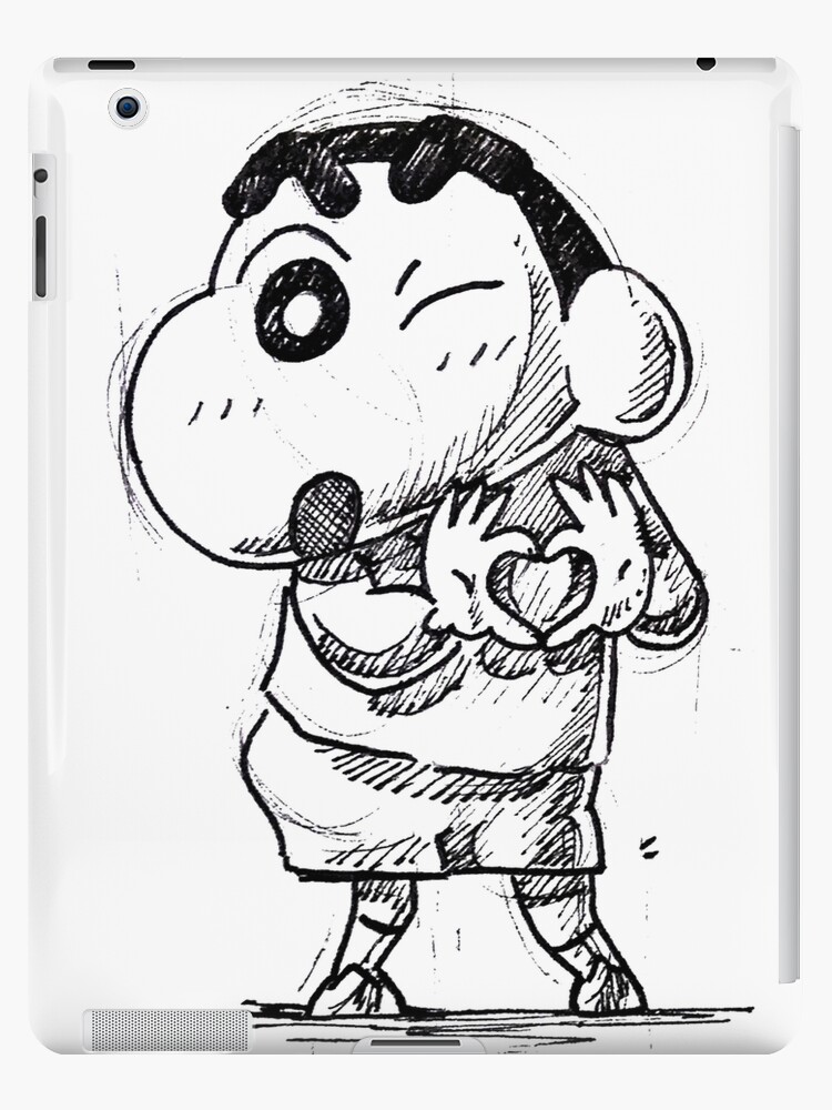 Shin Chan wink heart, shin chan Japanese classic anime, 90s cartoon, funny boy  sketch, cartoon sketch design, shinchan fan art