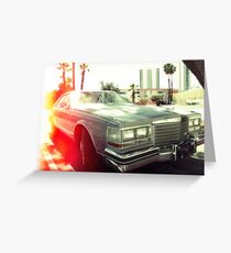 American vintage car in Kodachrome Greeting Card