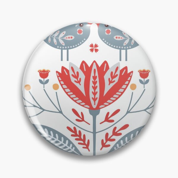 Item preview, Scandinavian Folk Art: Birds & Flowers designed and sold by NordicStudio.