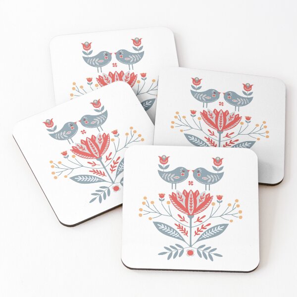 Item preview, Scandinavian Folk Art: Birds & Flowers designed and sold by NordicStudio.