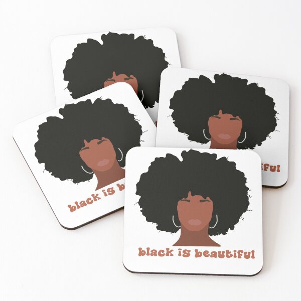 Item preview, black is beautiful curly hair - all profits donated designed and sold by americanteenart.