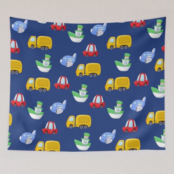 Item preview, Cartoon Transport Pattern designed and sold by Yael Weiss.