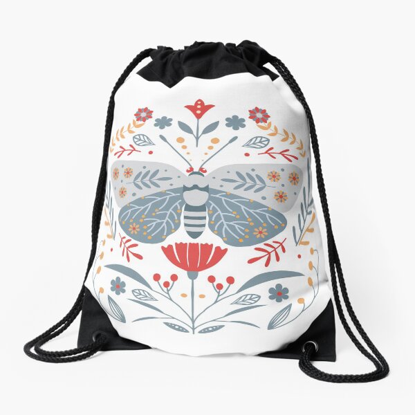Item preview, Scandinavian Folk Art: Butterfly & Flowers designed and sold by NordicStudio.