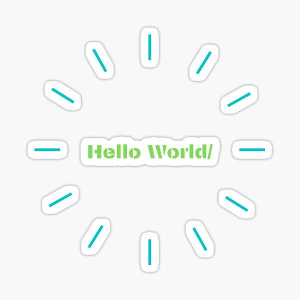 Hello world Sticker