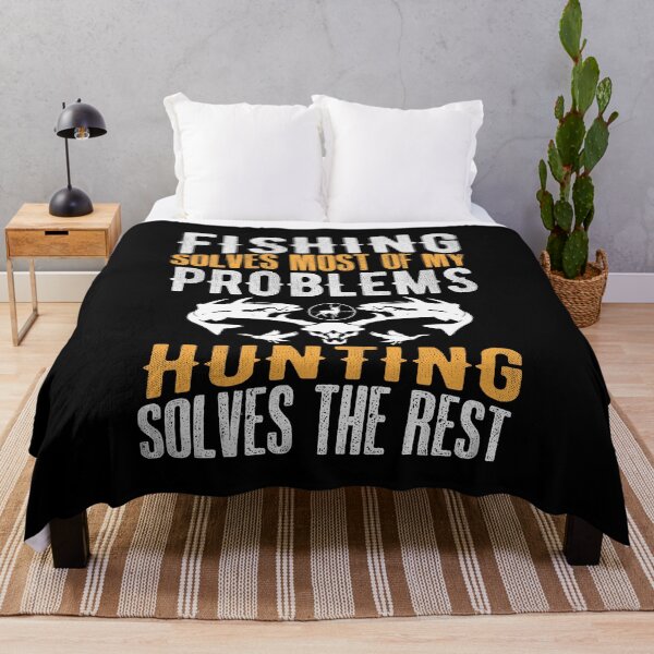 Item preview, Fishing solves most of my problems - Hunting solves the rest designed and sold by T-Jays Lounge.