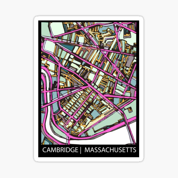 Cambridge, MA (purple) Sticker