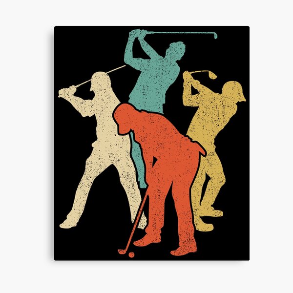 Golf Retro Shirt for Men Women Boys Girls Sports Lover Gift Canvas Print