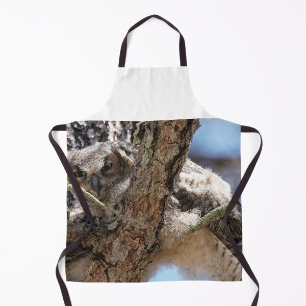 Item preview, Baby Great Horned Owl in a Tree designed and sold by MomentofPercep.