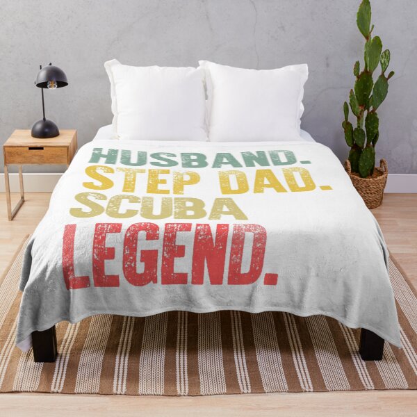 Item preview, Funny Men Vintage T Shirt Husband Step Dad Scuba Legend designed and sold by Bendthetrend.