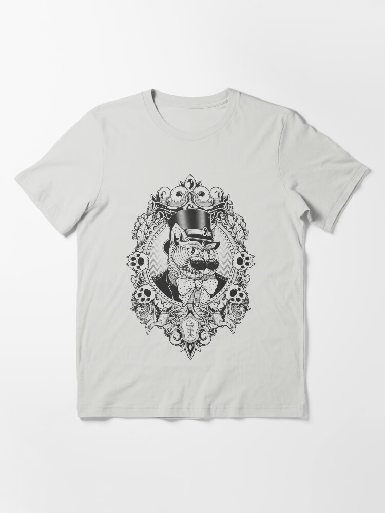 Alternate view of Hipster Mustache Cat Essential T-Shirt