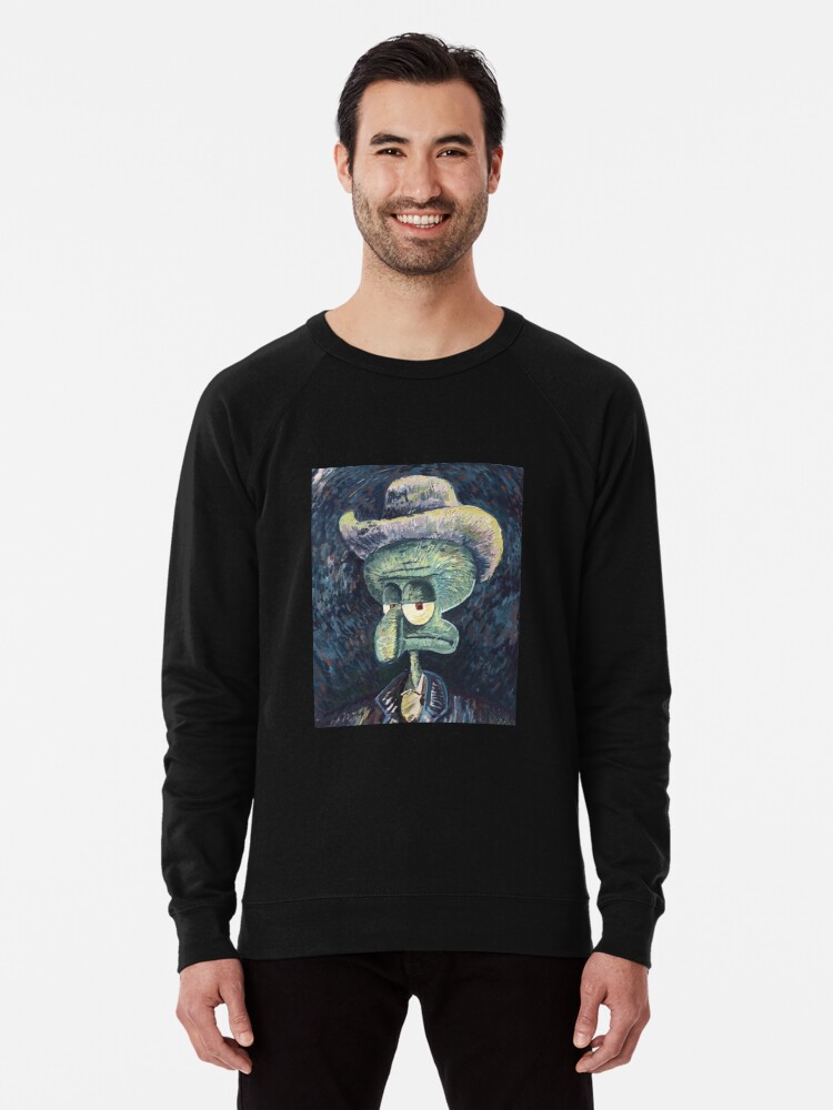 Squidward painting sweatshirt 2025