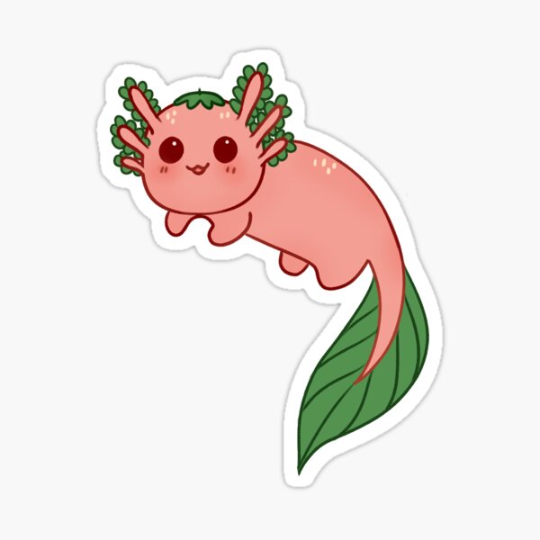 Vista previa del artículo con la obra « axolotl de fresa», diseñado y vendido por Lauren G.