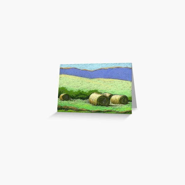 Round Bales in Montana Greeting Card