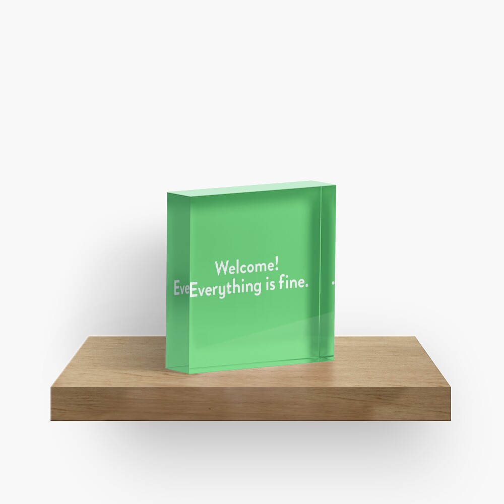 Welcome! Everything is fine. Acrylic Block