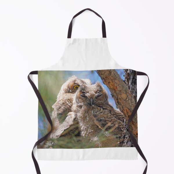 Item preview, Two Great Horned Owlets Cuddle designed and sold by MomentofPercep.
