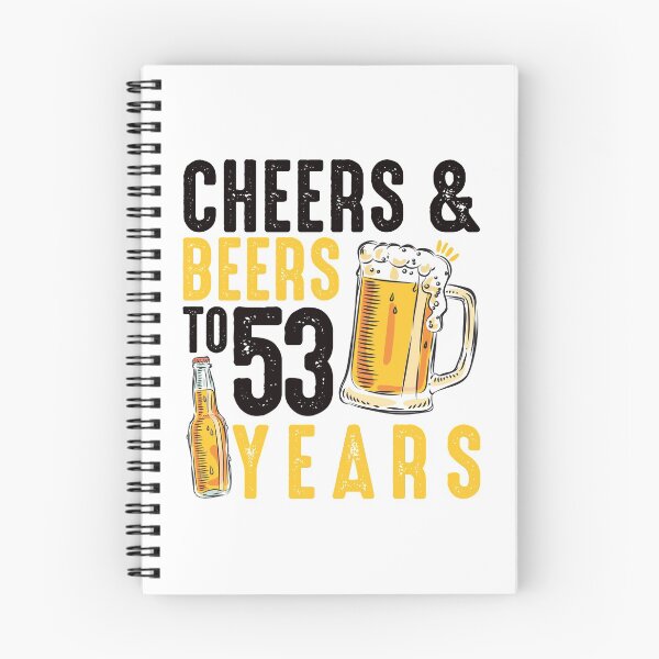 Item preview, 53rd Birthday Gifts Drinking Shirt for Men or Women - Cheers and Beers designed and sold by Orange Pieces.