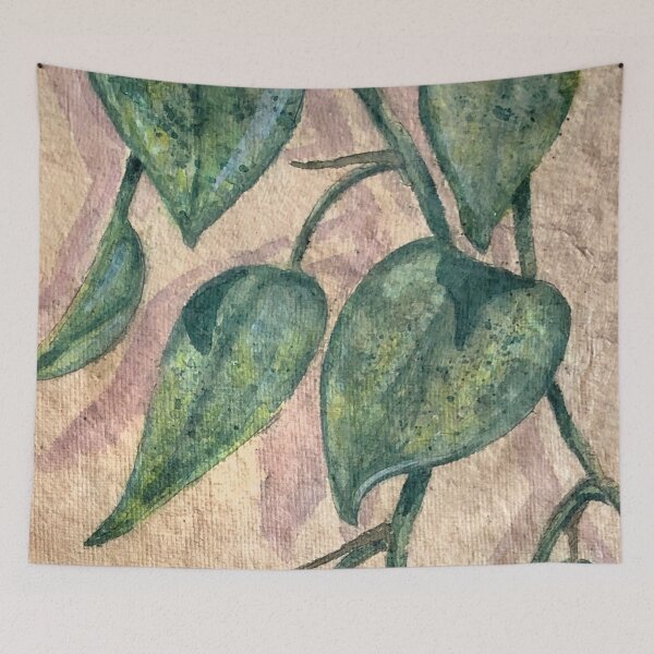Item preview, Marble Queen Pothos Watercolor designed and sold by JHermanRussell.