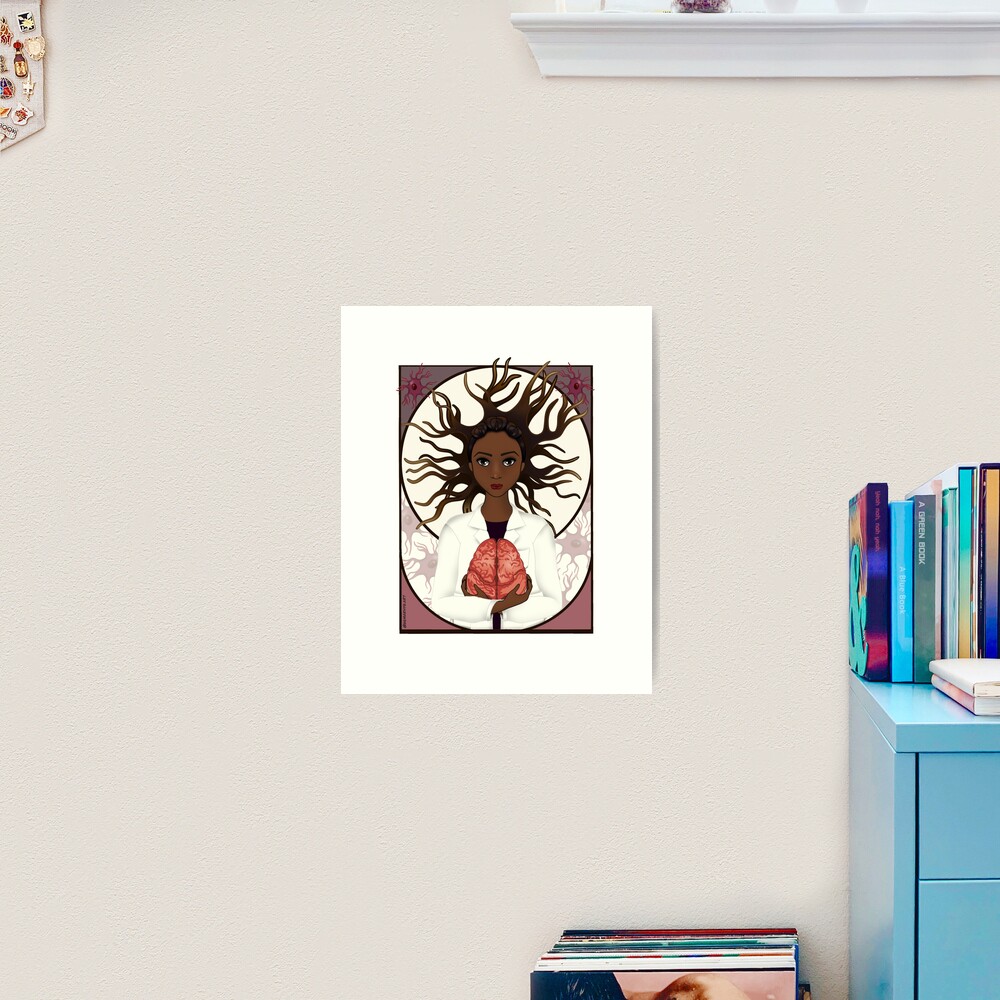 Woman in Neuroscience Art Print