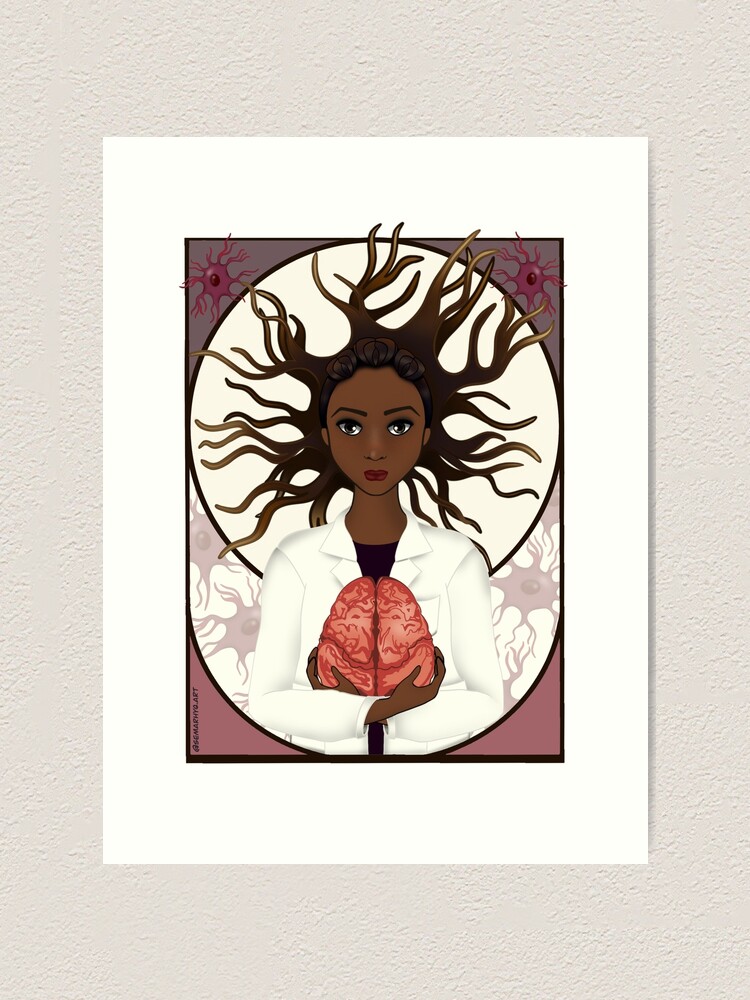 Alternate view of Woman in Neuroscience Art Print