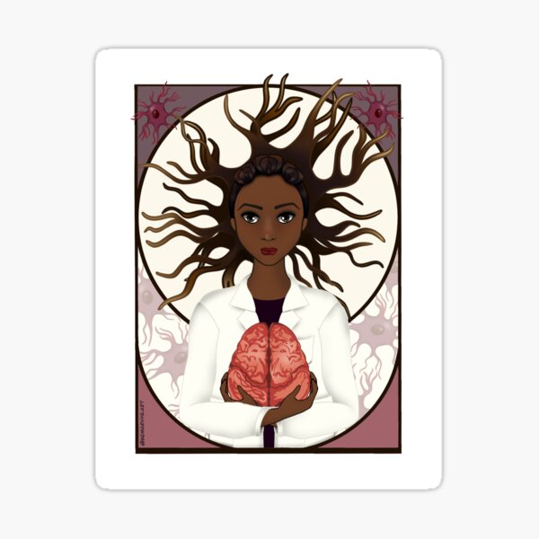 Woman in Neuroscience Sticker