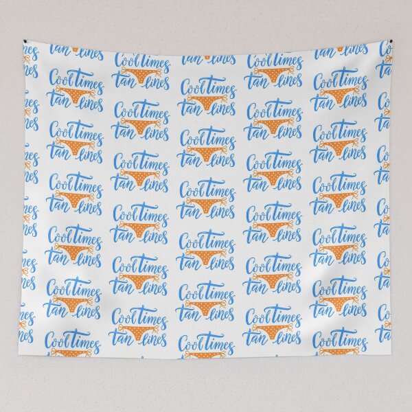 Item preview, Cool times tan lines phrase, retro polka dot women's swimming trunks pattern designed and sold by AidanShea.