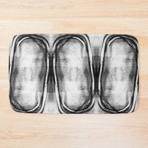 Item preview, Black and White Horizontal Modern Geometric Abstract "Stacked" designed and sold by Janine Aykens.