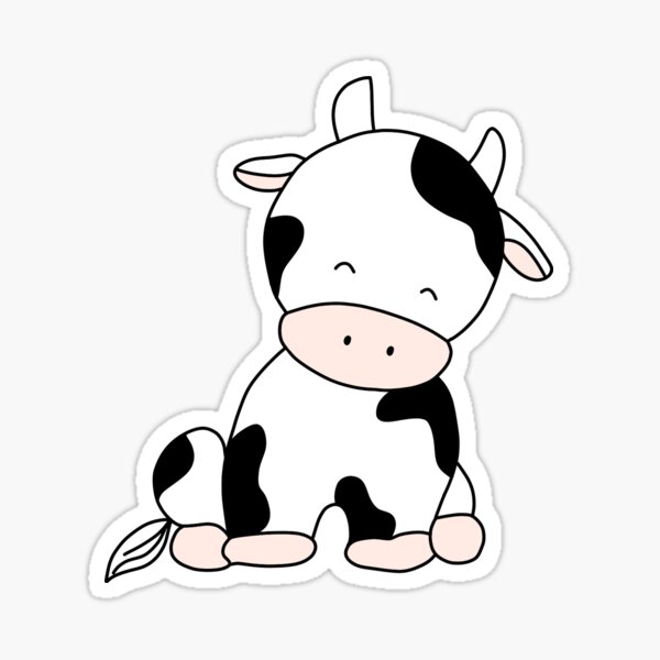 Cute Happy Cow Sticker For Sale By Deepamarti Redbubble