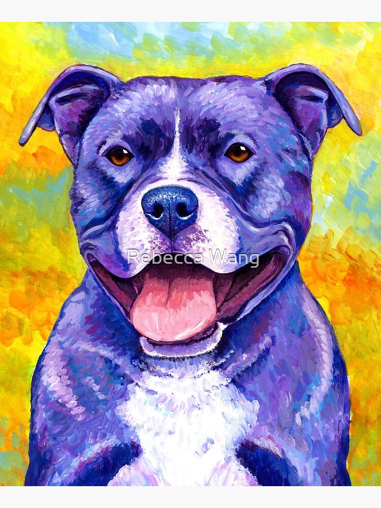 Discover Peppy Purple Pitbull Terrier Dog Kitchen Apron