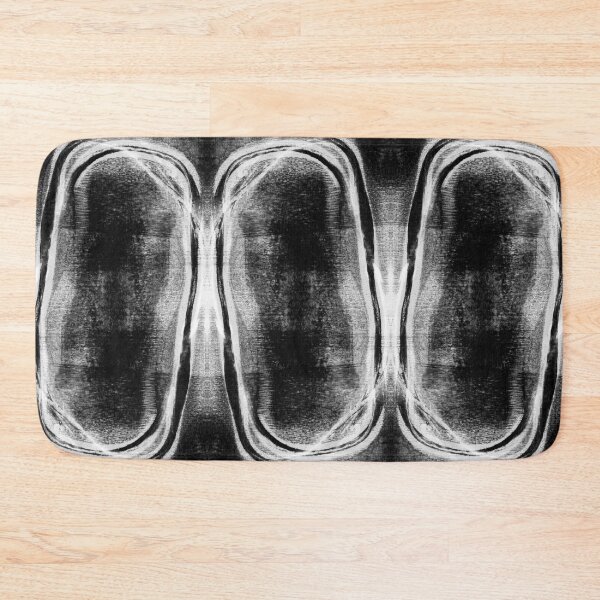 Item preview, White on Black Horizontal Modern Geometric Abstract "Stacked II" designed and sold by Janine Aykens.