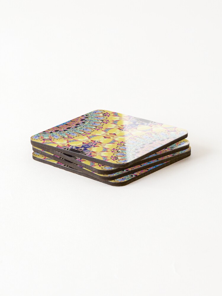 Thumbnail 4 of 5, Coasters (Set of 4), Colorful Abstract Pattern designed and sold by perkinsdesigns.