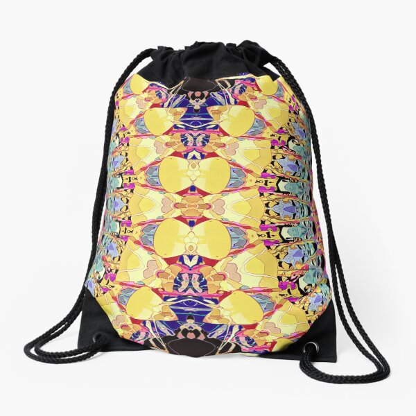 Colorful Abstract Pattern Drawstring Bag