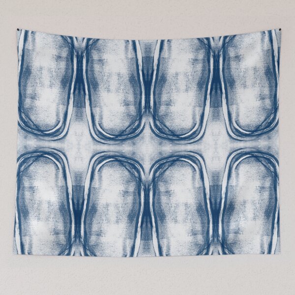 Item preview, Indigo Blue Modern Geometric Abstract "Stacked" designed and sold by Janine Aykens.