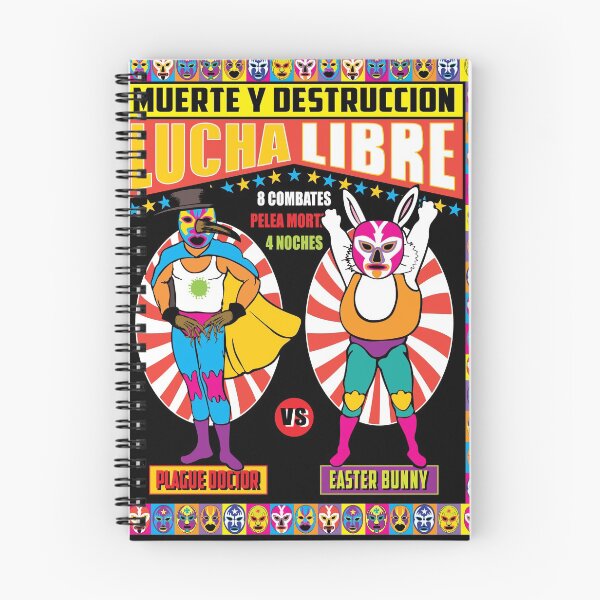 Item preview, Luchadores - Plague Doctor vs. Easter Bunny designed and sold by GrayHareCards.