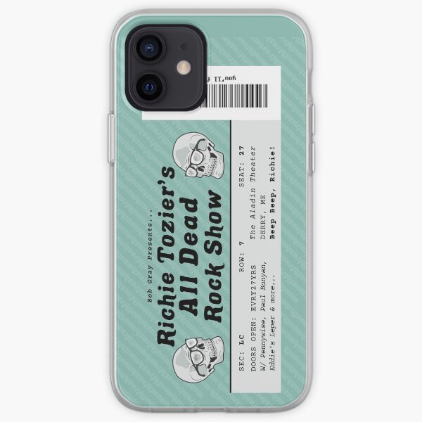 All Dead Rockshow Ticket Teal iPhone Soft Case