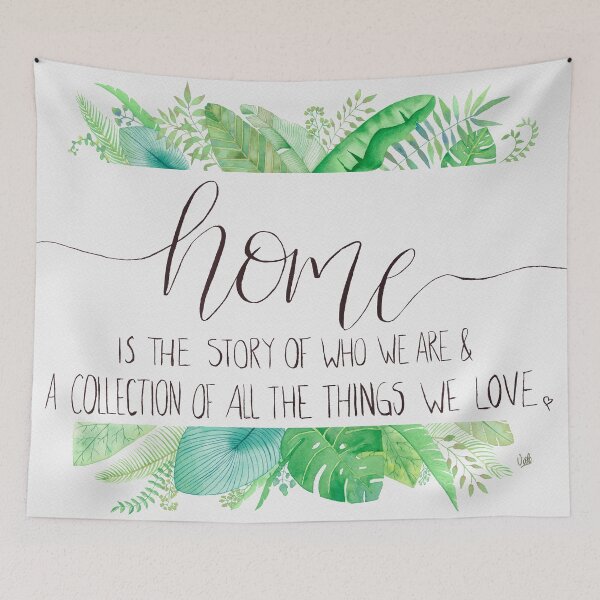 Item preview, Home Sign with leaves designed and sold by VioletaBaez.