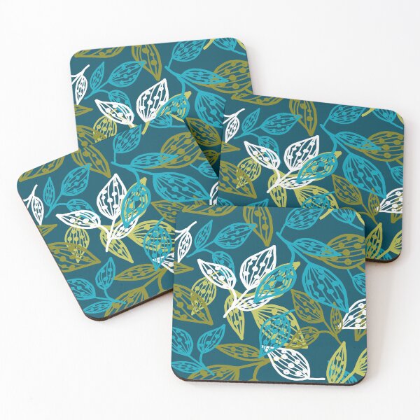 Item preview, Zinnia Leaves - Ocean designed and sold by oppositedge.