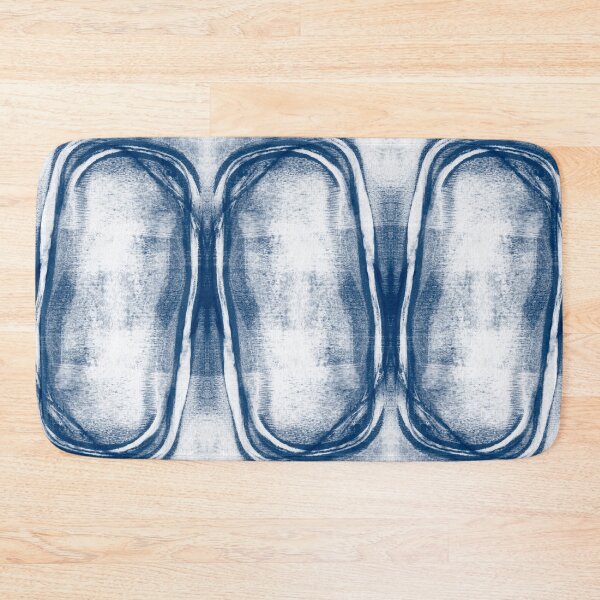 Item preview, Indigo Blue Horizontal Modern Geometric Abstract "Stacked" designed and sold by Janine Aykens.