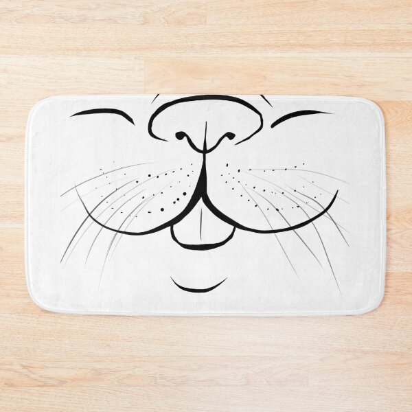 Item preview, Smiling Cat Snout With Tongue Lineart designed and sold by anatovas.
