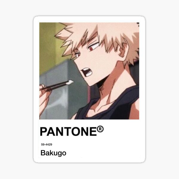 Bakugo Pantone Anime Cute Funny Kawaii My Hero Academia Stickers ...