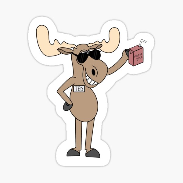Item preview, Ted the Moose designed and sold by The Sticker Canteen.