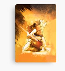 Brazilian Jiu Jitsu Triangle Submission Poster Metal Print