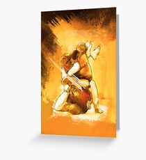 Brazilian Jiu Jitsu Triangle Submission Poster Greeting Card