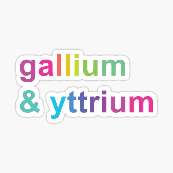 Gallium and Yttrium LGBTQ+ Pride Sticker