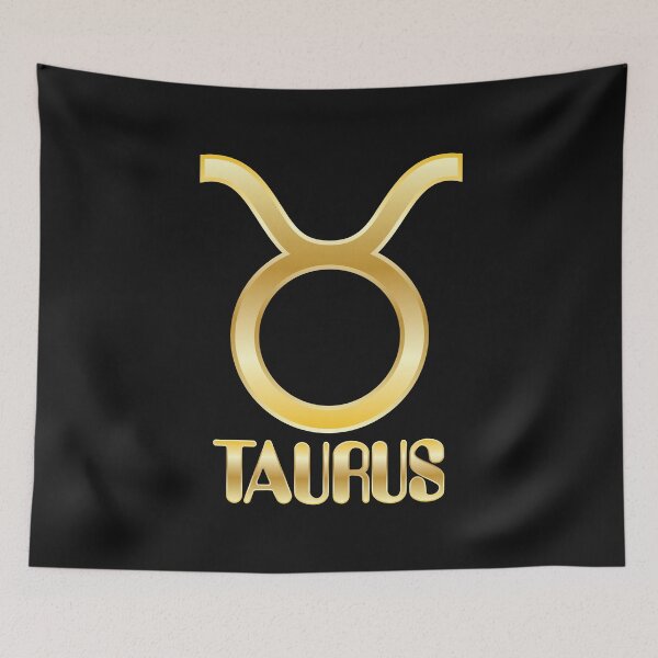 Item preview, Gold Bling Taurus Bull Zodiac Sign (Symbol & Text) Design designed and sold by Bill Shearer.