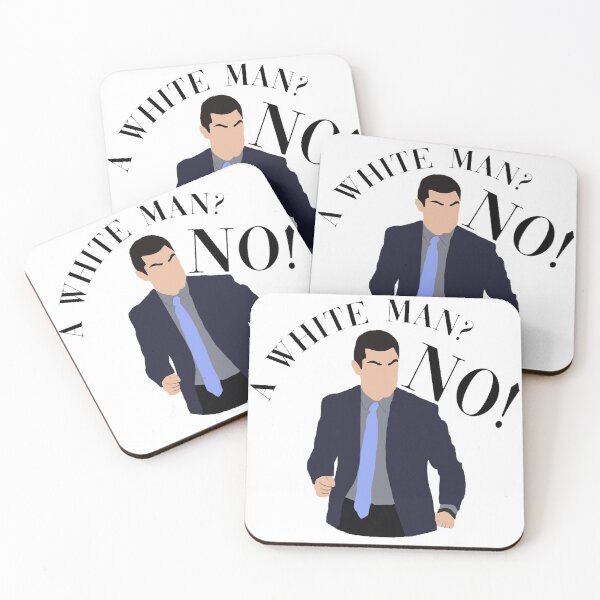 Un homme blanc? NON! Dessous de verre (lot de 4)